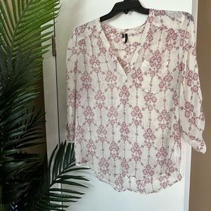 Maurice’s XL cream see-thru blouse